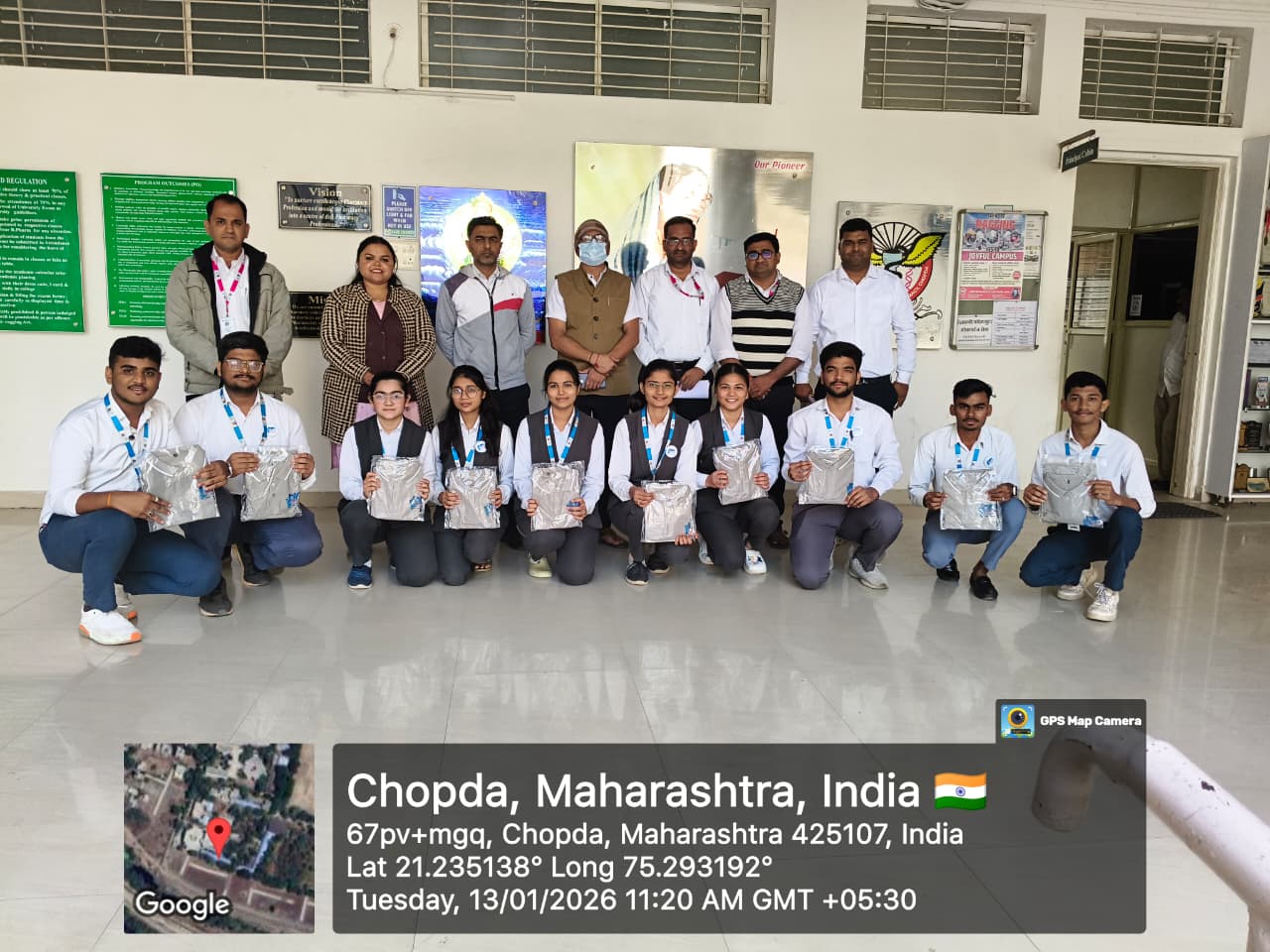 The outstanding performers of Career Sansad from Smt. Sharadchandrika Suresh Patil College of Pharmacy, Chopda were felicitated for their active participation and achievements in Career Sansad activit